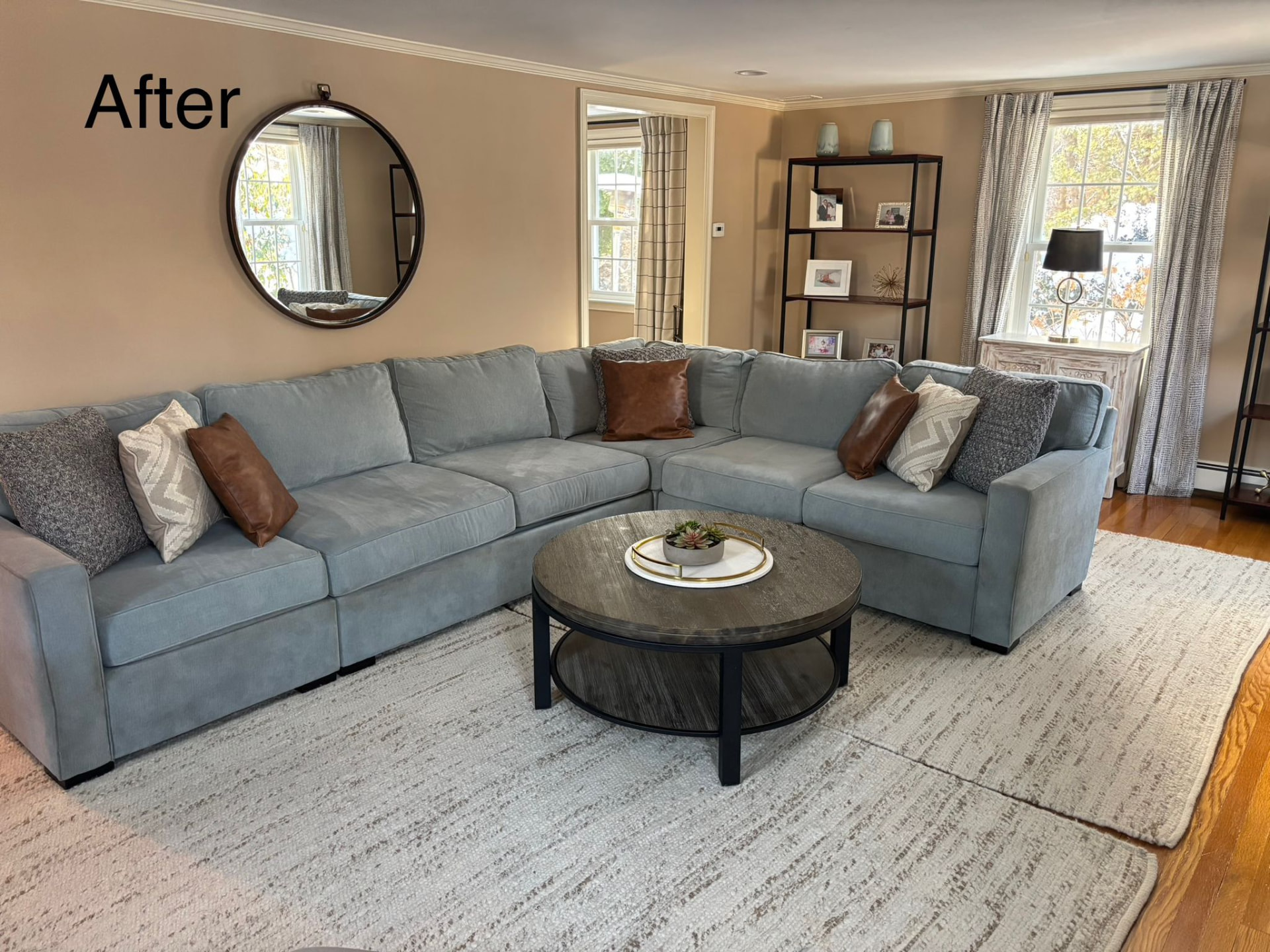 Living room after cleaning by Master Cleaning